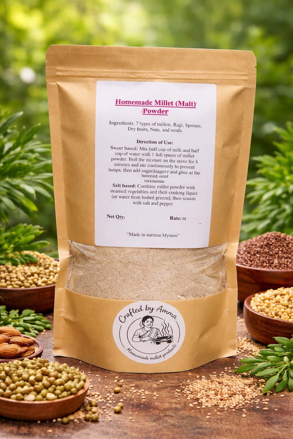 Homemade Millet (Malt) Powder